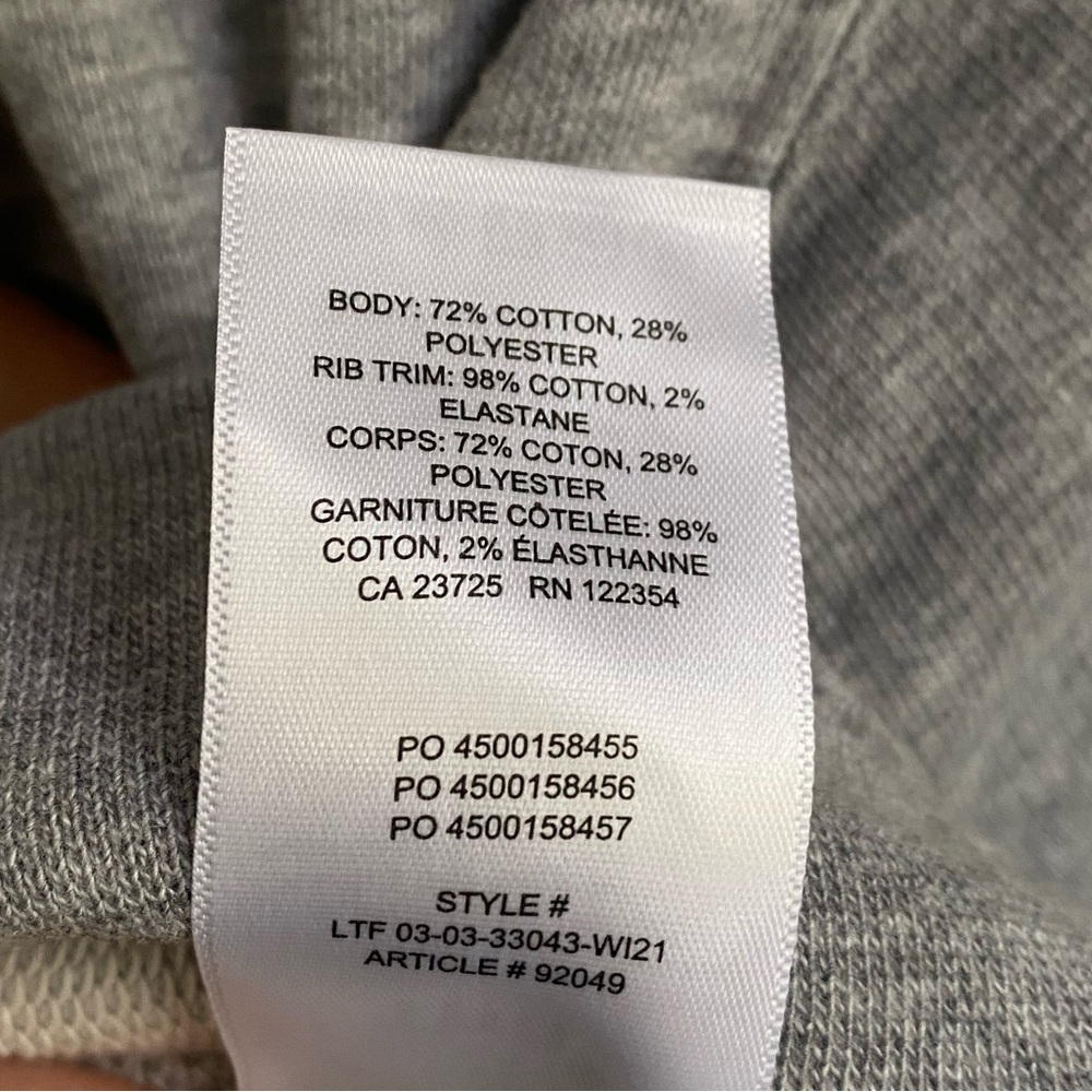 New Aritzia TNA Airy Perfect Grey Quarter-Zip Pullover French Terry Sweatshirt - Picture 12 of 12